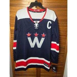 Washington Capitals Womens Fanatics Breakaway Ovechkin Navy Alt Jersey Large